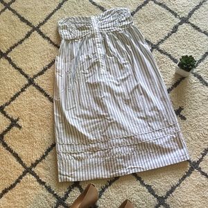 Strapless striped dress